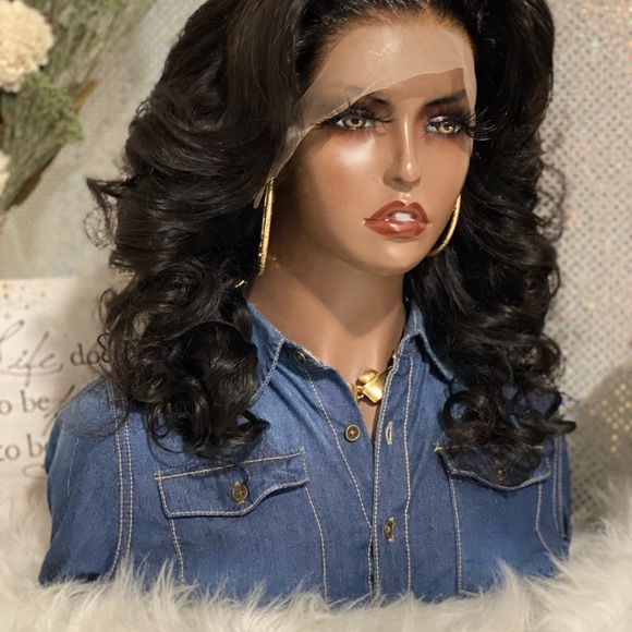 🍁New 20” Jelani 13X4 HD Transparent Lace Frontal 💯Brazilian Human Hair Wig🍁 - Picture 5 of 12